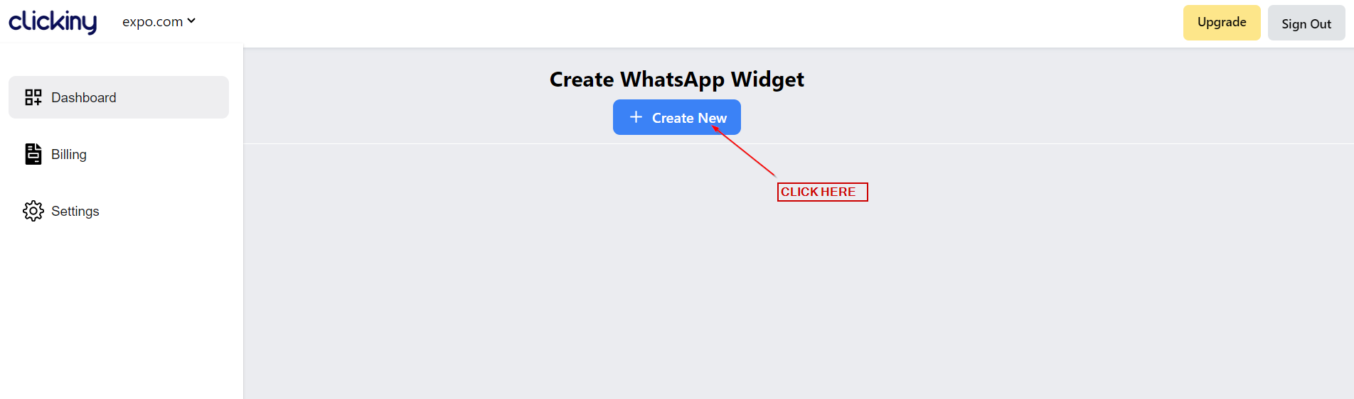 Clickiny - create WhatsApp Chat button